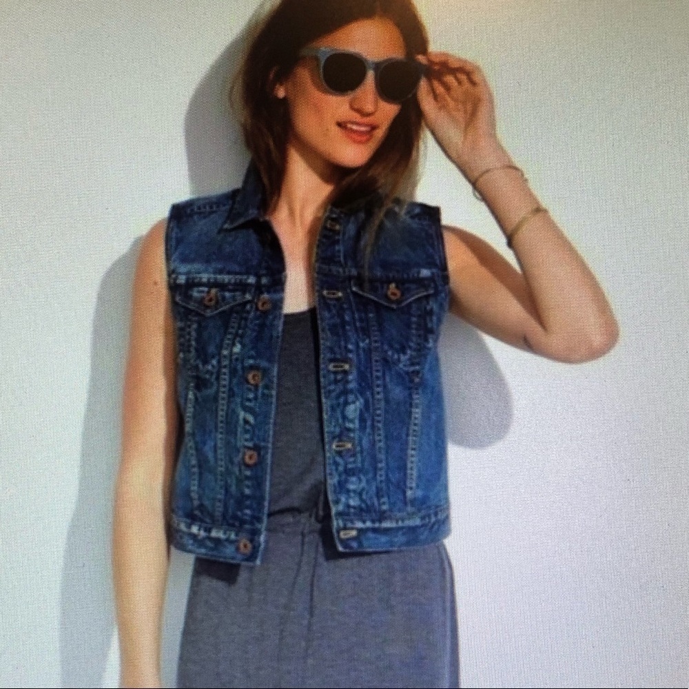 Madewell Pocket Jean Vest Size XS - Picture 2 of 11